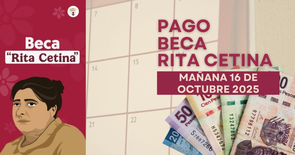 Estudiantes que cobran mañana 16 de octubre la Beca Rita Cetina