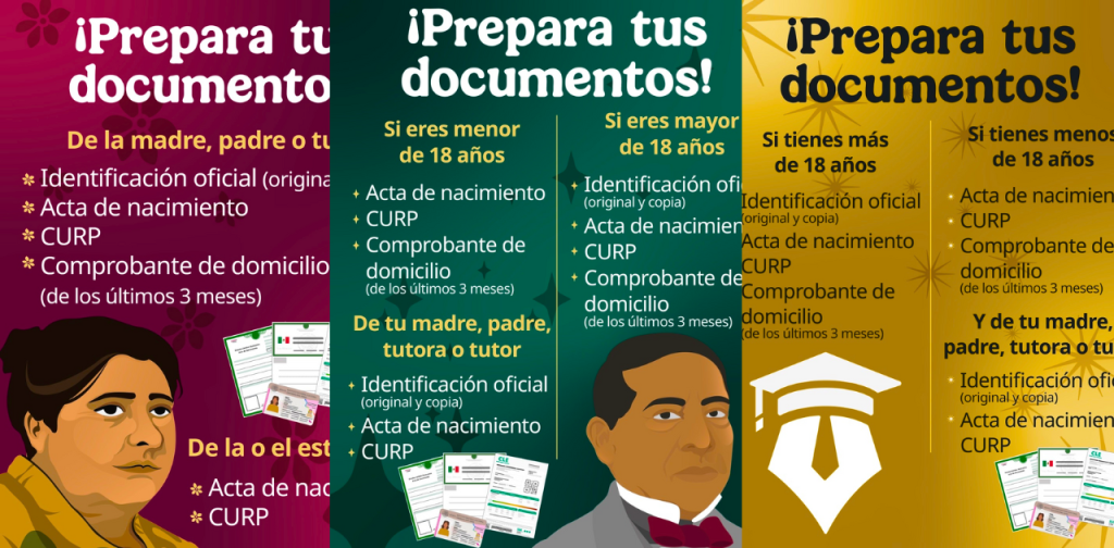 Documentos para la entrega de tu tarjeta de las Becas Bienestar 2025