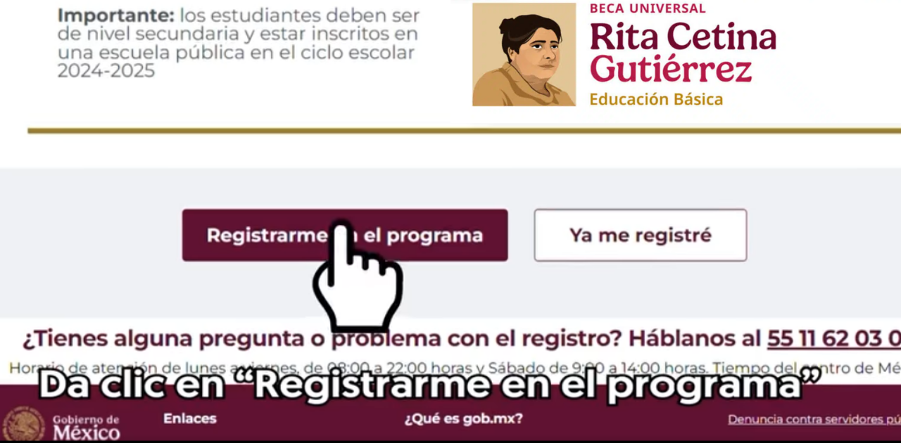 Guía paso a paso para hacer el registro a la Beca Rita Cetina