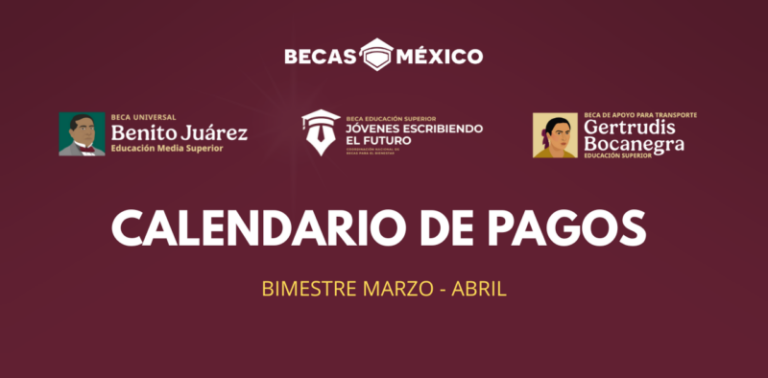 📅 Calendario de Pagos de las Becas Bienestar de Abril 2026