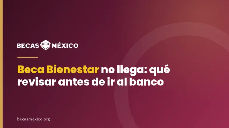 Beca Bienestar no llega: qué revisar antes de ir al banco